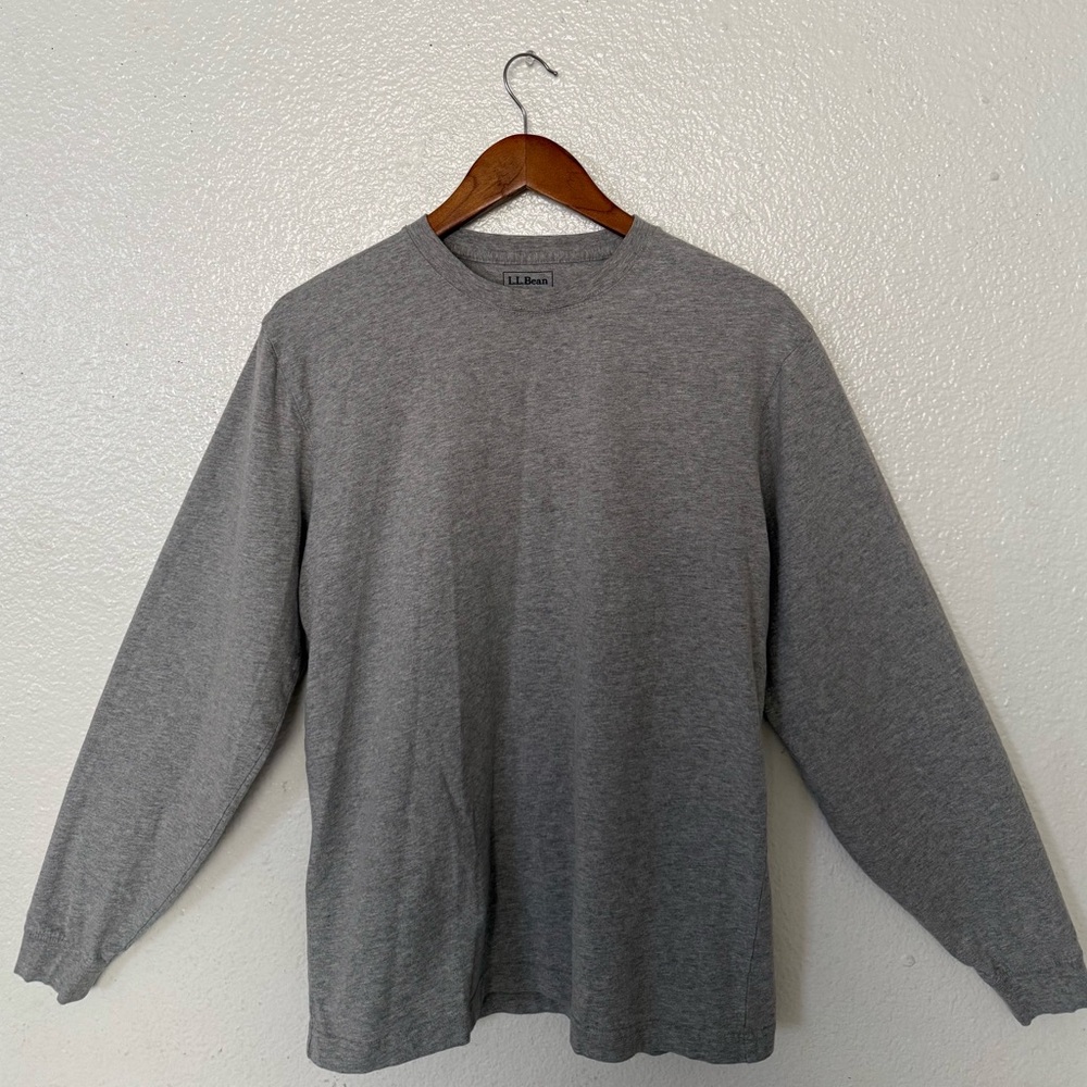 L.L. Bean Men's Heather Gray Long Sleeve Tee size S